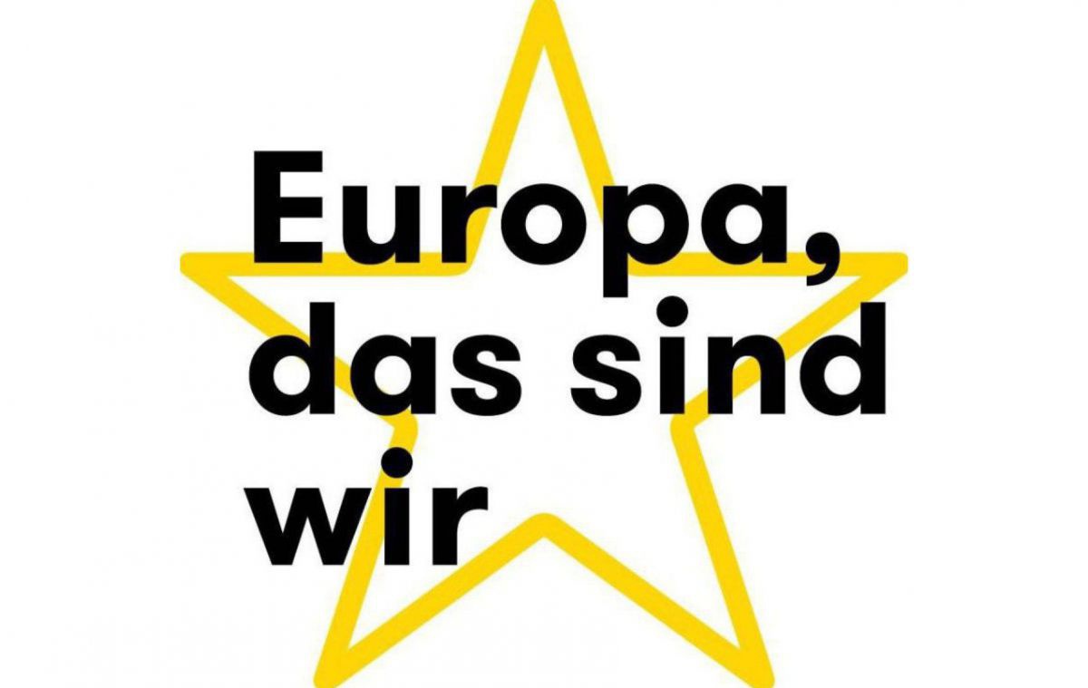 Ein Stern, in dem geschrieben steht: Europa, das sind wir.