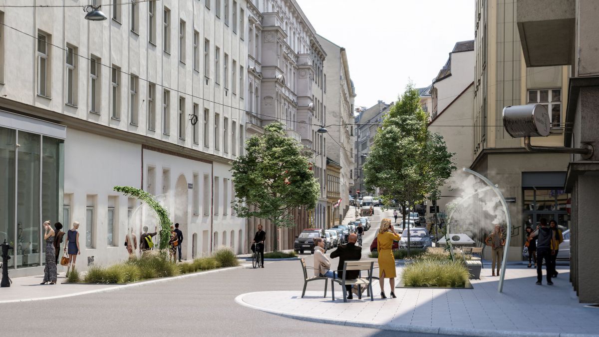 Visualisierung Kühle Meile Zieglergasse.