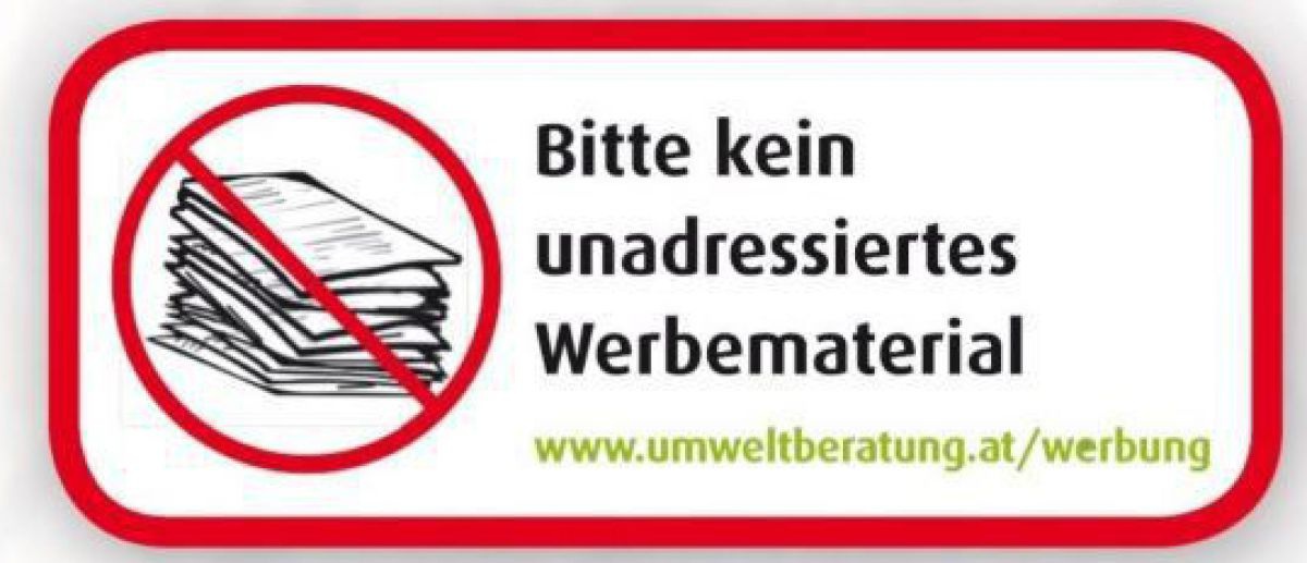 Aufkleber unadressierte Werbung (1177330) - bei LET'S DOIT