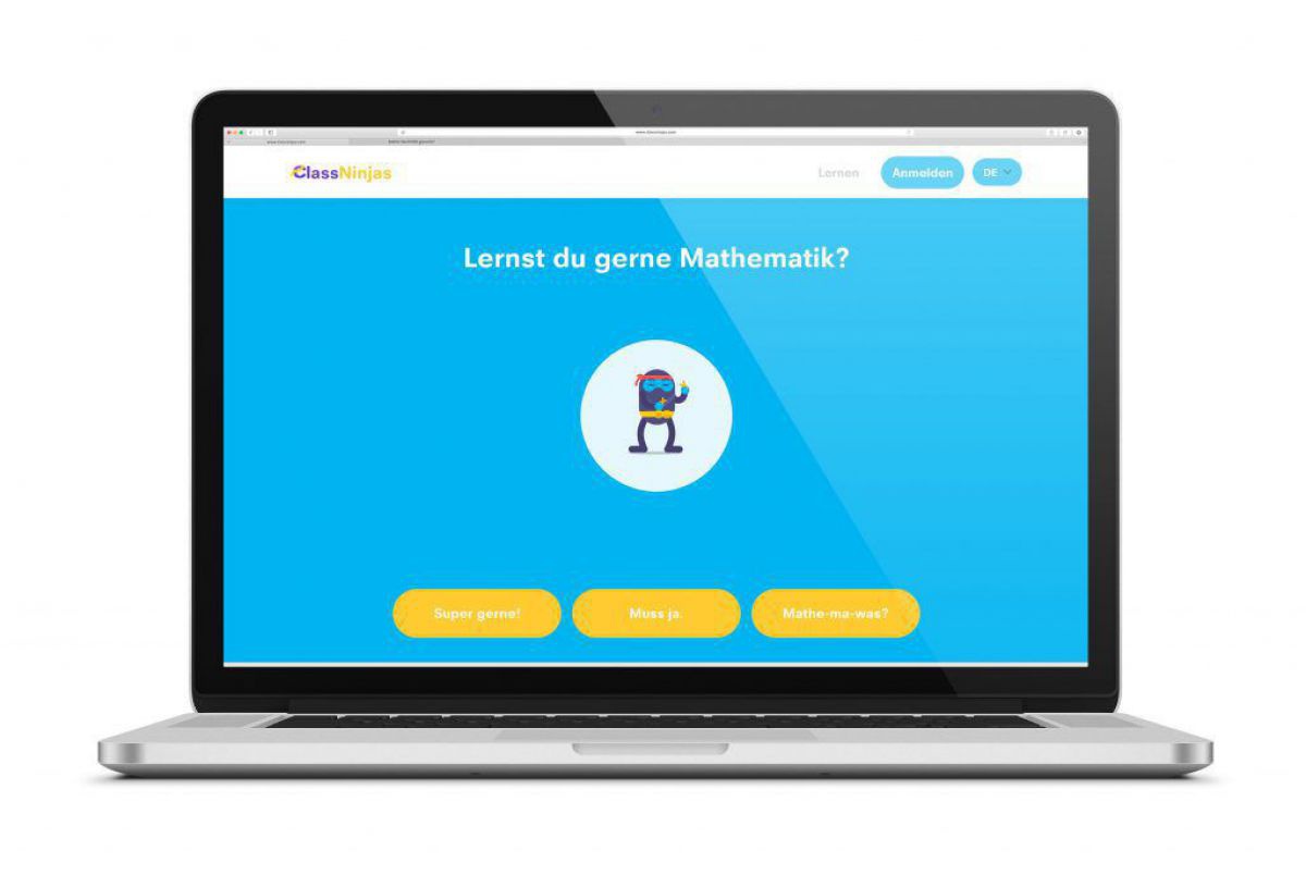 Mit ClassNinjas am Laptop losstarten und Matheskills trainieren.Foto: ClassNinjas