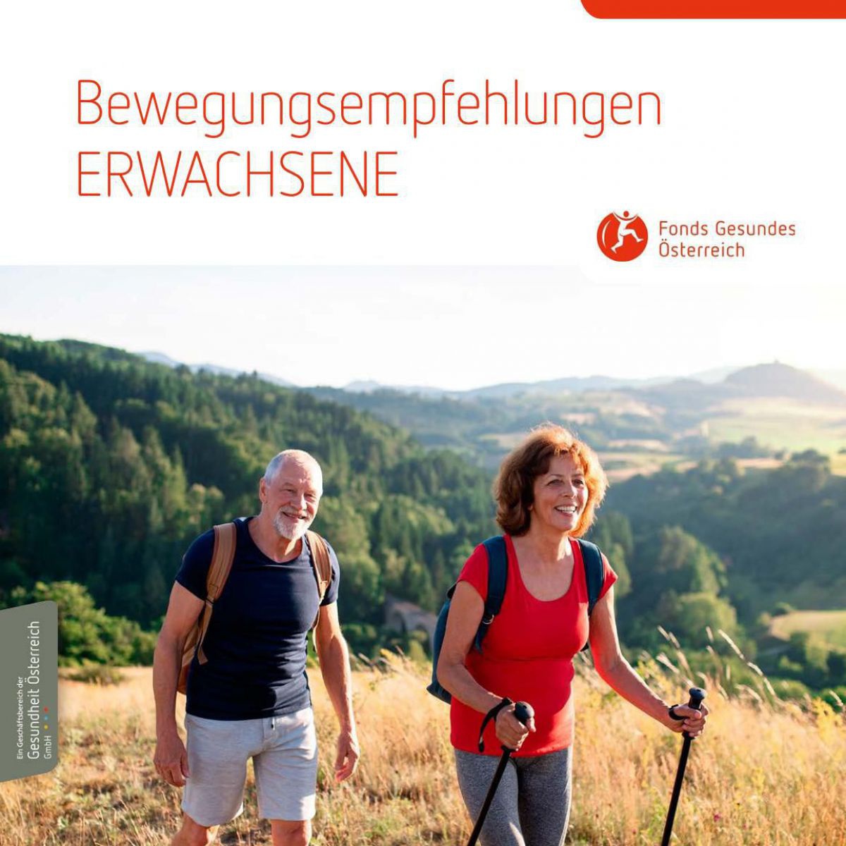 Auf dem Cover wandern zwei Erwachsene in schöner Landschaft.