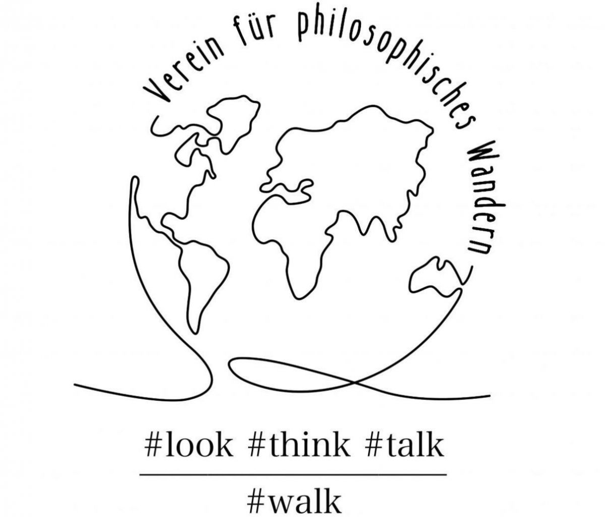 Ein Logo das mit einer Linie eine Weltkugel mit den Kontinenten nachzeichnet. Als obere Kugelbegrenzung steht 