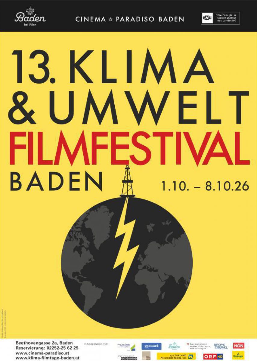 13. KLIMA & UMWELT FILMFESTIVAL BADEN
1.10. bis 8.10.2026